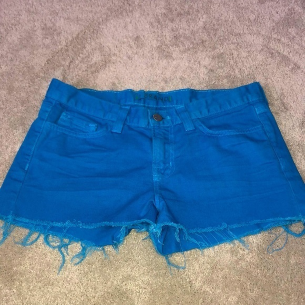 J Brand Cut‎ Off Denim Shorts Size 26 Blue Bonnet